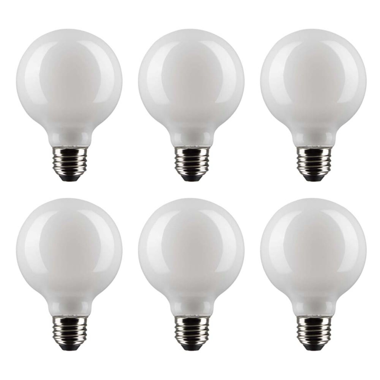 6Pk - Satco 6w G25 Globe Filament LED 2700K Medium Base Dimmable - 60w equiv